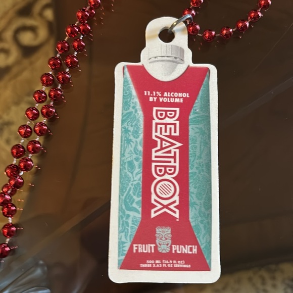 Beatbox Fruit Punch Red Beaded Necklace - Picture 2 of 2